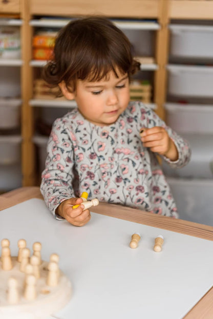 WOODEN MEMORY MATCHSTICK CHESS GAME